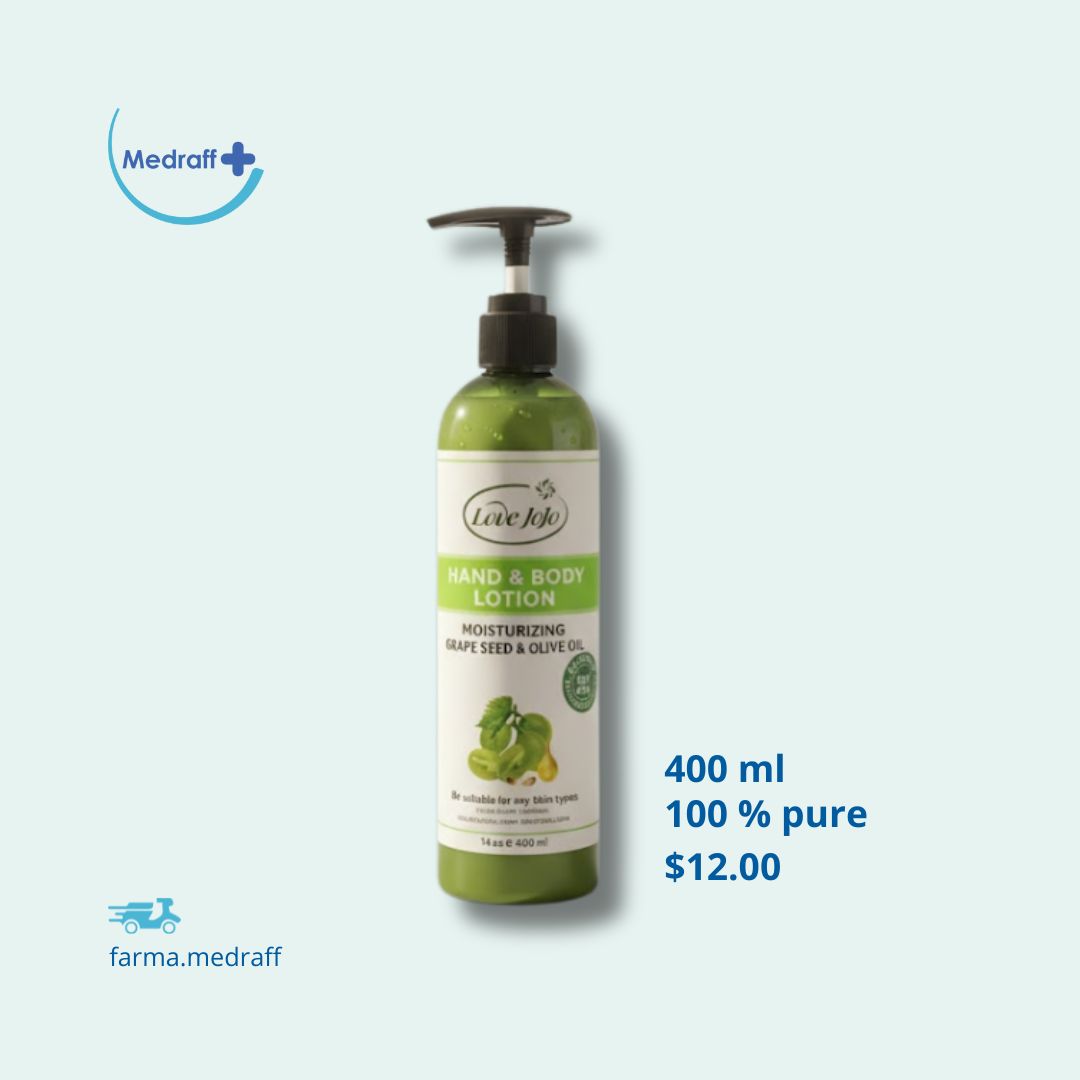 Love Jojo Loción Corporal y de Manos – Hidratación Profunda con Oliva y Semilla de Uva