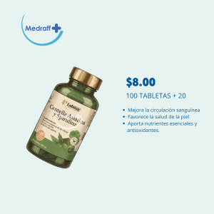 Centella Asiática y Spirulina Labmac | Piel Firme, Anti-Celulitis y Estrías | 100 Tabletas